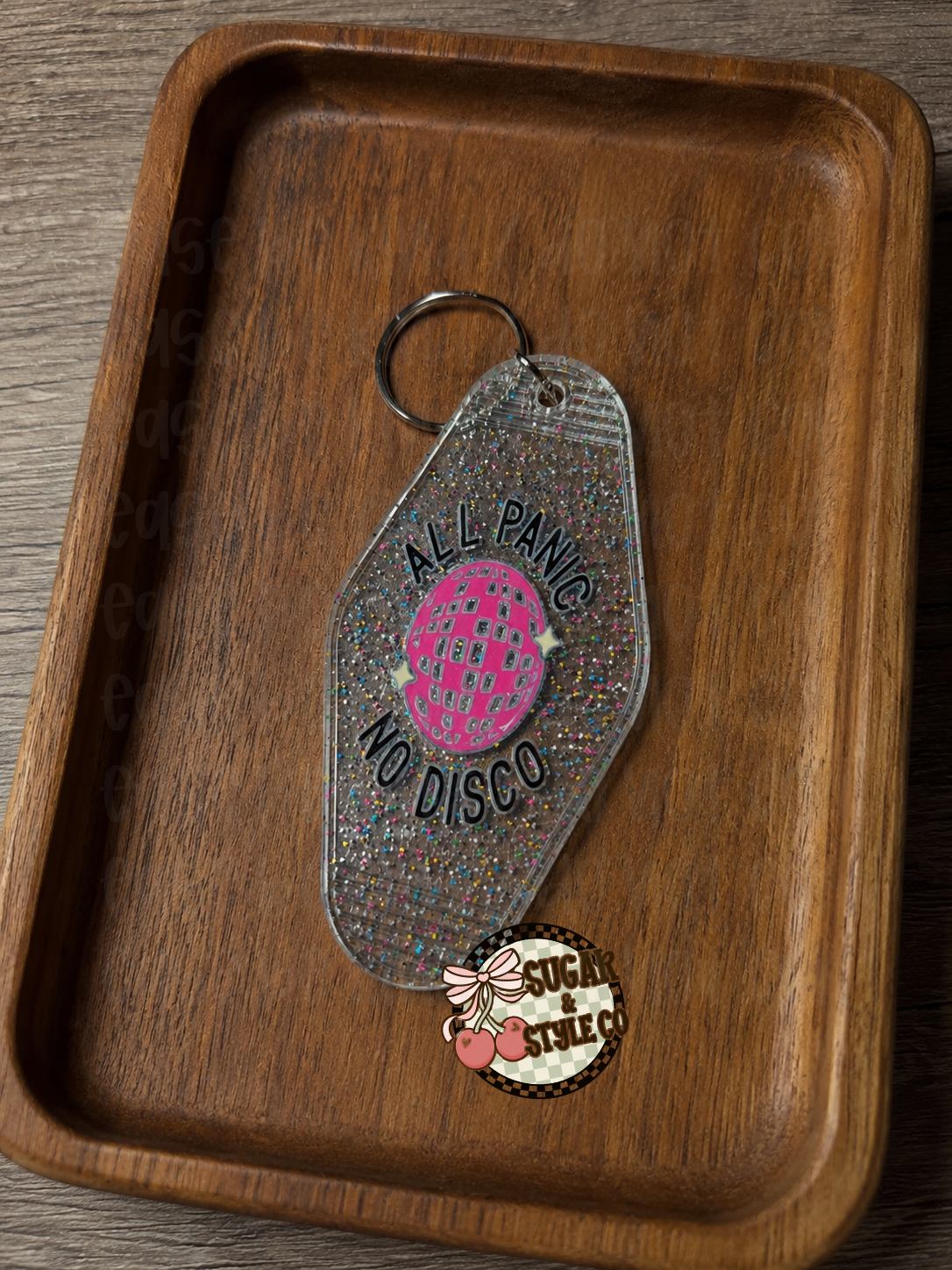 "All Panic No Disco" Hotel Keychain