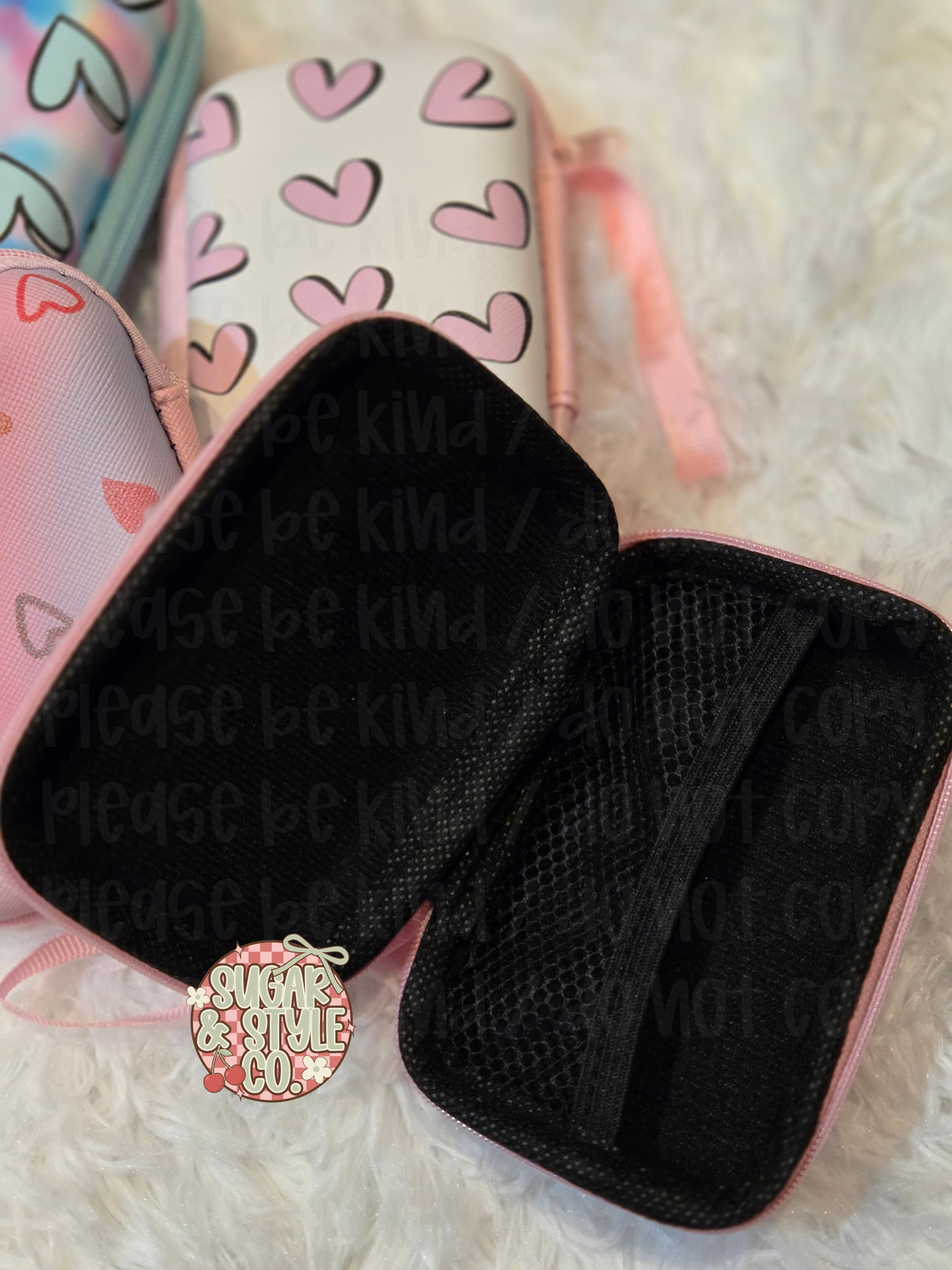 Hard Case Tech Accessory Organizer with Wristlet I 4 Vibrant Designs