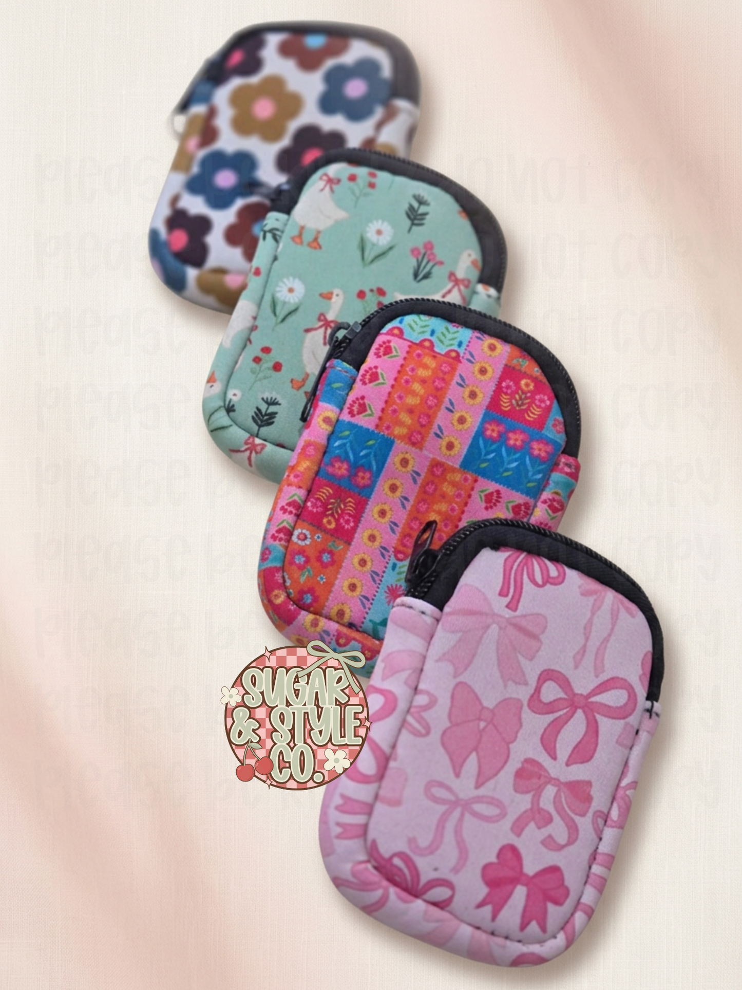 Keychain Wallet Pouch I Small Zipper Coin Purse with Key Ring and Pocket Organizer