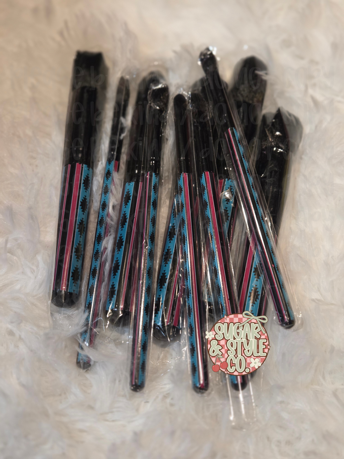 10-Piece Western Makeup Brush Set I Vibrant Designer Collection