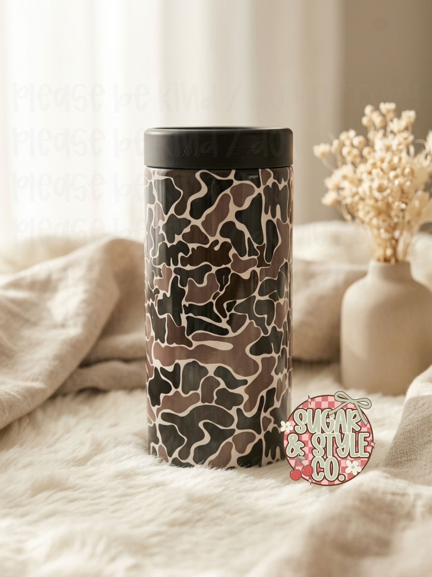 Slim Can Cooler Tumbler I Insulated Stainless Steel Can Holder in Trendy Designs
