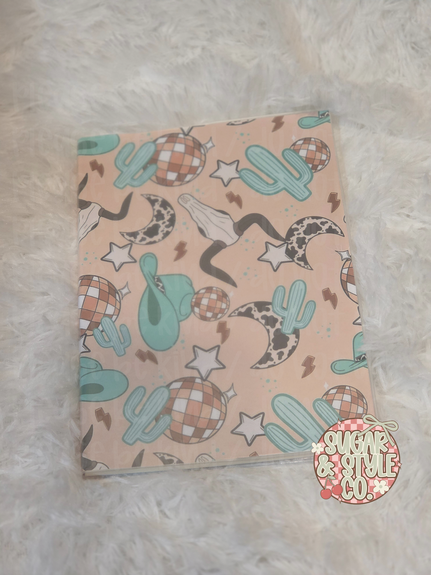 Western Pocket Journal-Lined Notebook with Side Pocket I 70 Pages