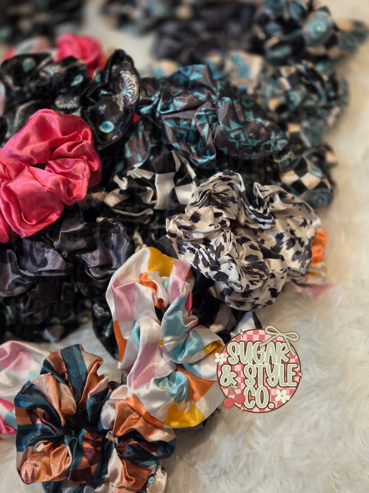 Wild and Western Silk Scrunchies Collection I 13 Unique Designs