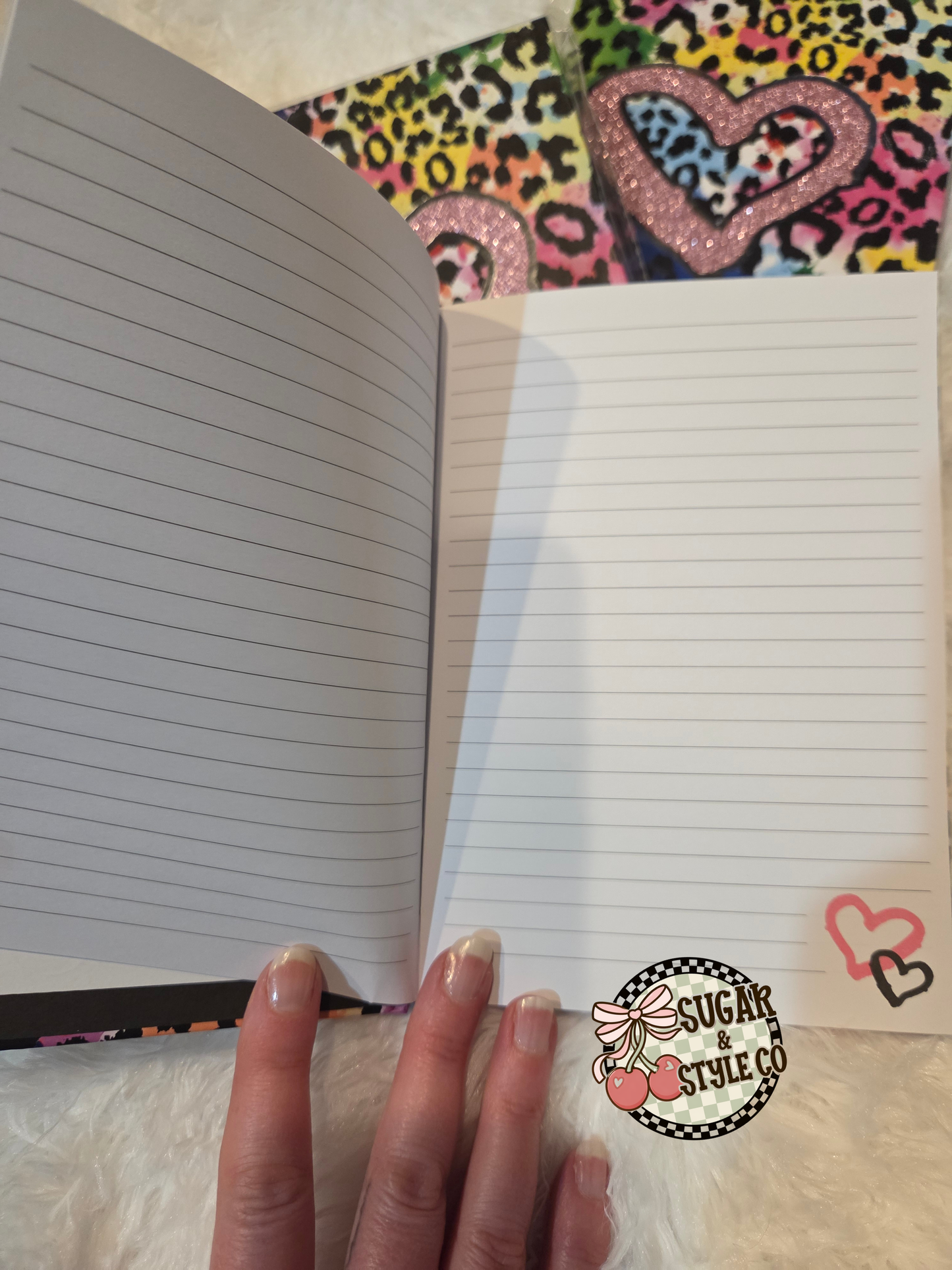 Rainbow Cheetah Dreams Journal & Sticker Notebook-Hardcover, 100 Lined Pages