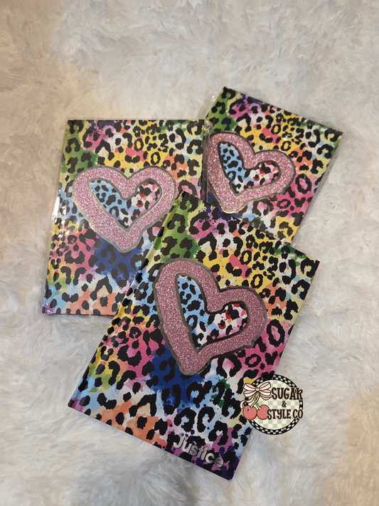 Rainbow Cheetah Dreams Journal & Sticker Notebook-Hardcover, 100 Lined Pages