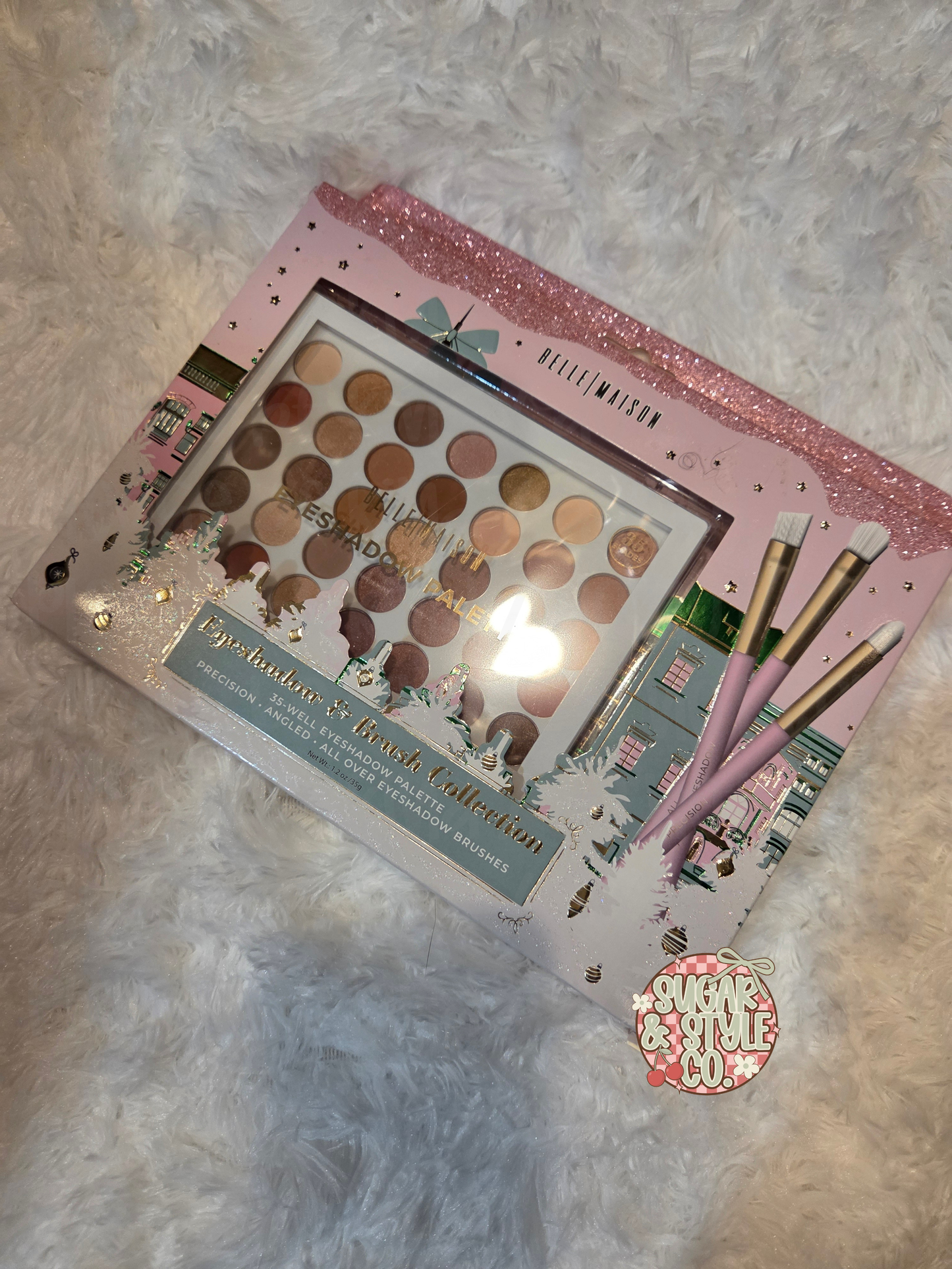 35-Color Eyeshadow Palette Set with 3 Angled Brushes I Clearance-Last One Available