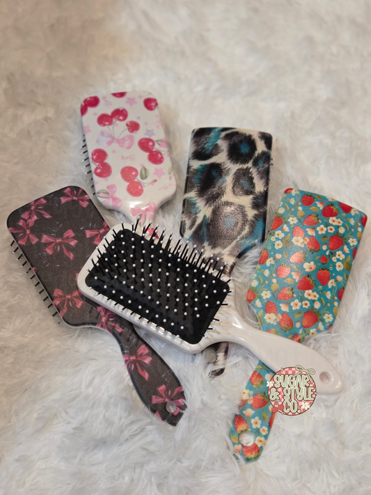 Square Paddle Hairbrushes-Limited Designs and Colors
