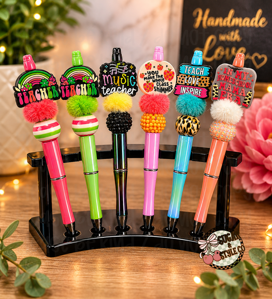 Beaded Teacher Pens-Handmade Inspirational Desk Accessories