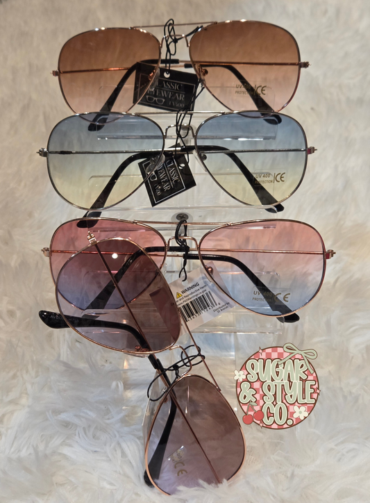 UV400 Women's Fashion Aviator Sunglasses | Lightweight Designer-Inspired Shades