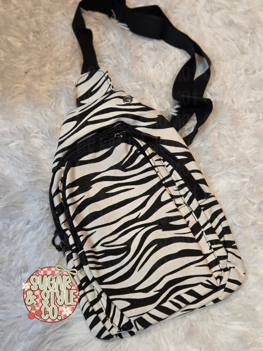Wild Side Zebra Print Crossbody Bag | Trendy Everyday Shoulder Purse