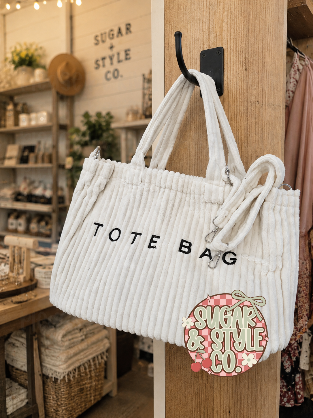 Lightweight Corduroy Tote Bag | Everyday Casual Carryall